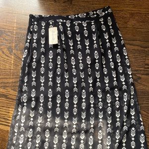 Skirt long black/cream